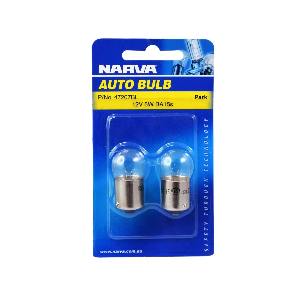 Narva 12V 5W R5W BA15S Incandescent Globe Pack Of 2