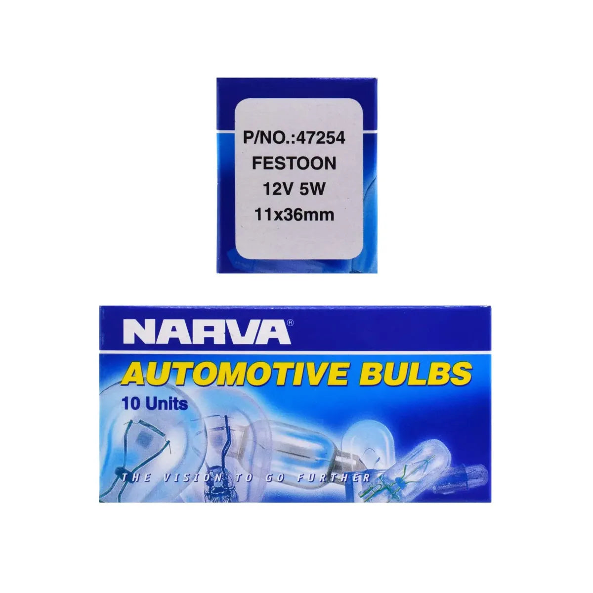 Narva 12V 5W C5W SV8-5.8 Festoon Globe 36mm Box Of 10