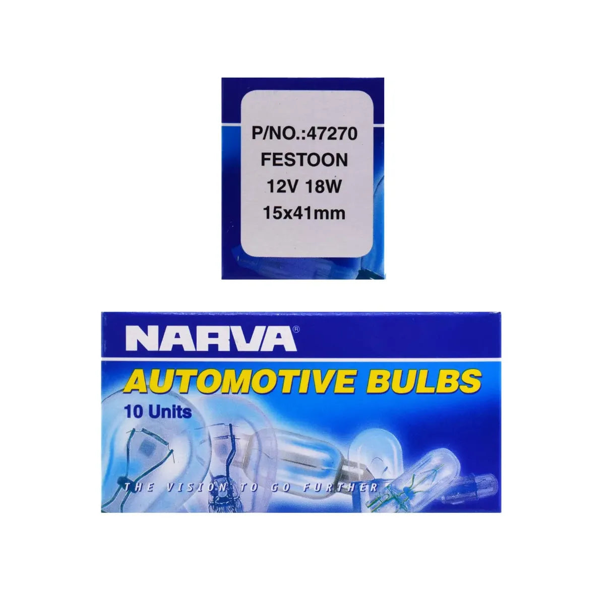 Narva 12V 18W SV8-5.8 Festoon Globe 41mm Box Of 10
