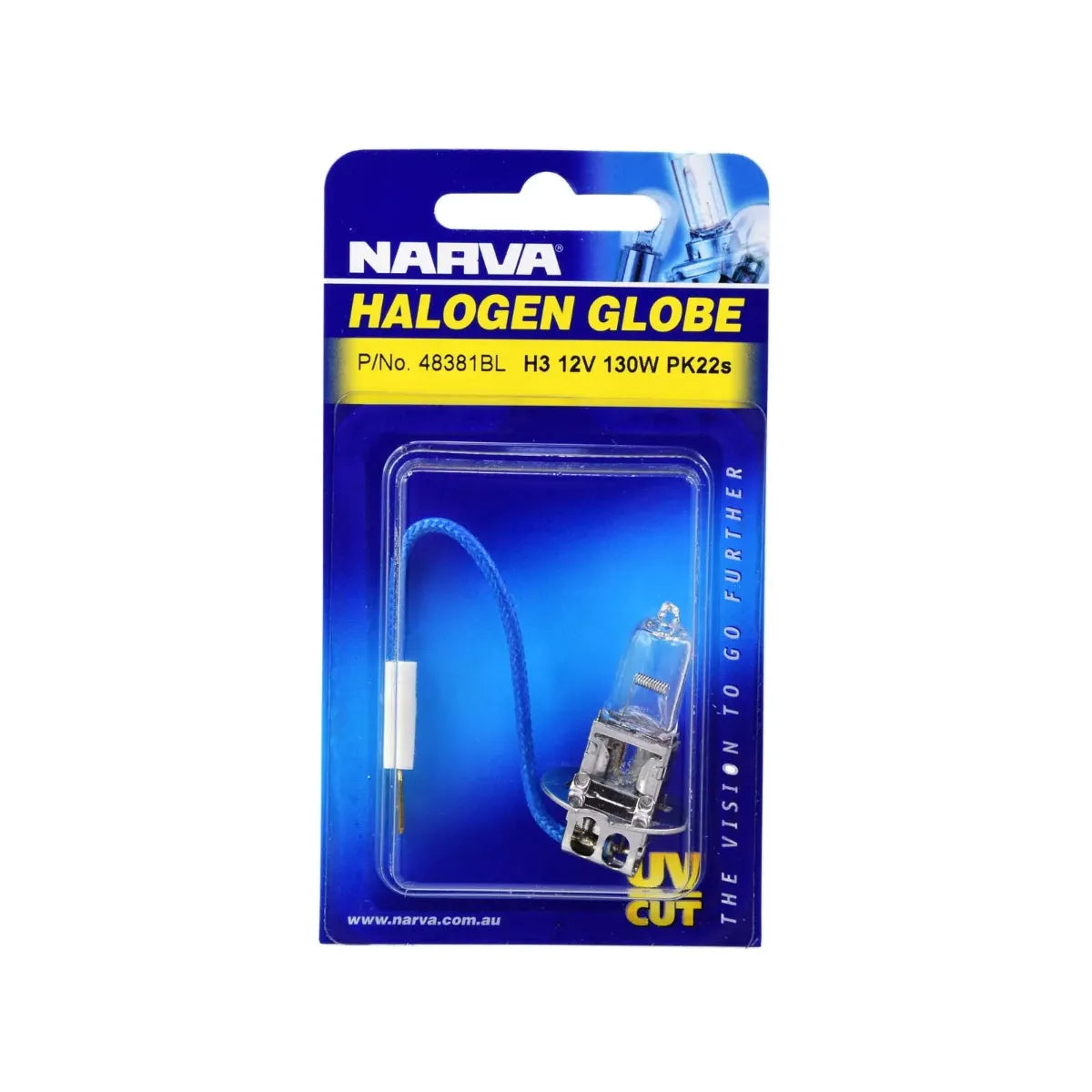 Narva H3 12V 130W PK22S Halogen Headlight Globe