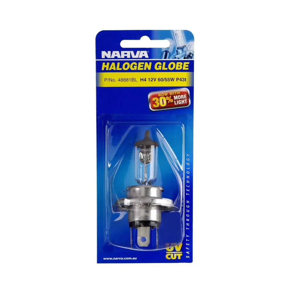 Narva H4 12V 60-55W P43T Halogen Headlight Globe