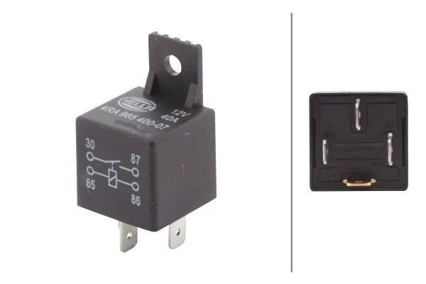 Hella Mini Relay 12V 4-Pin Normally Open 30A With Holder