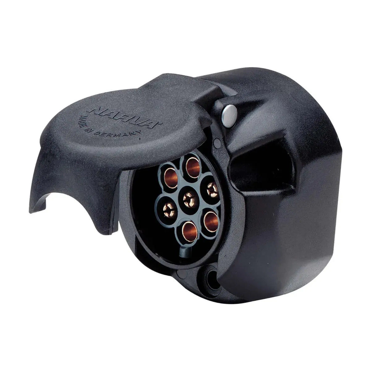 Narva 7 Pin Large Round Plastic Trailer Socket 30A