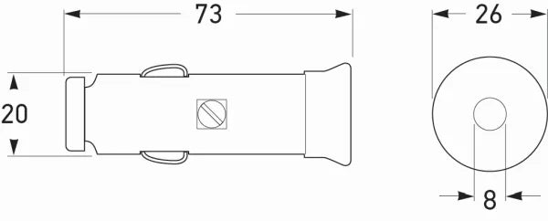 Hella 2 Pin Power Plug 8A 12V 4A 24V