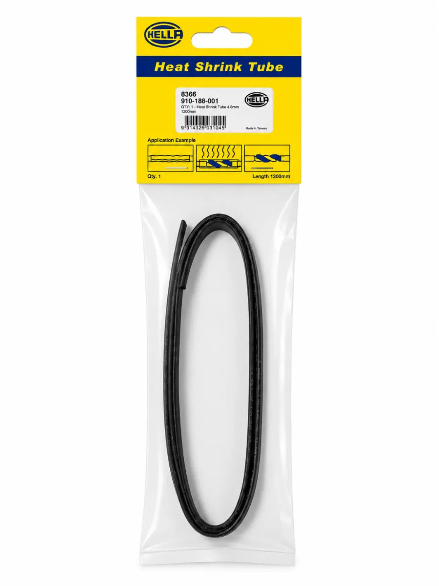 Hella Black Heat Shrink Tubing 9.5mm 1.2m