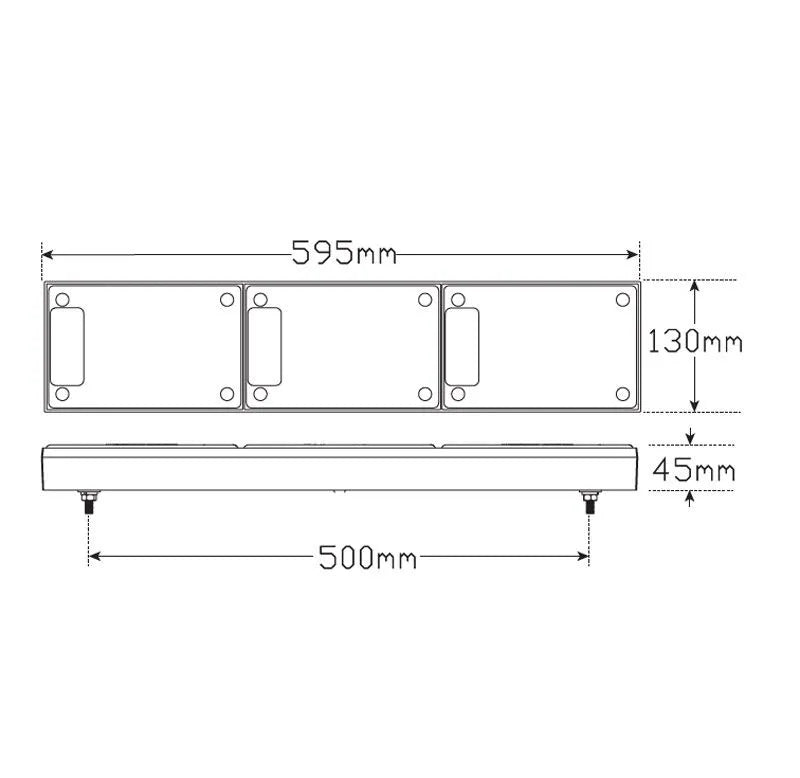 LED Combination Lamp 12-24V Jumbo Stop/Tail/Ind/ Reverse 595x130x47mm