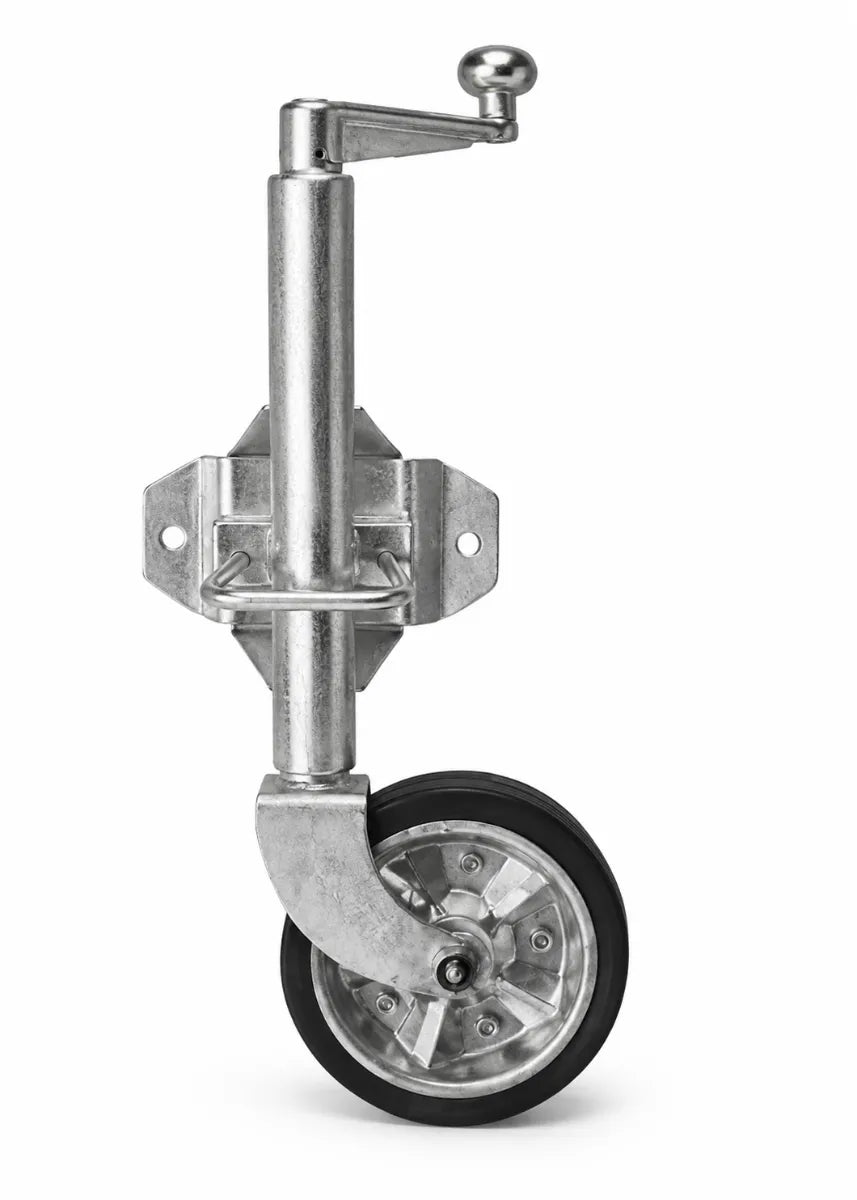Manutec 8" Swing-Up Weld-On Jockey Wheel Roller Bearing Heavy Duty Bracket 750kg