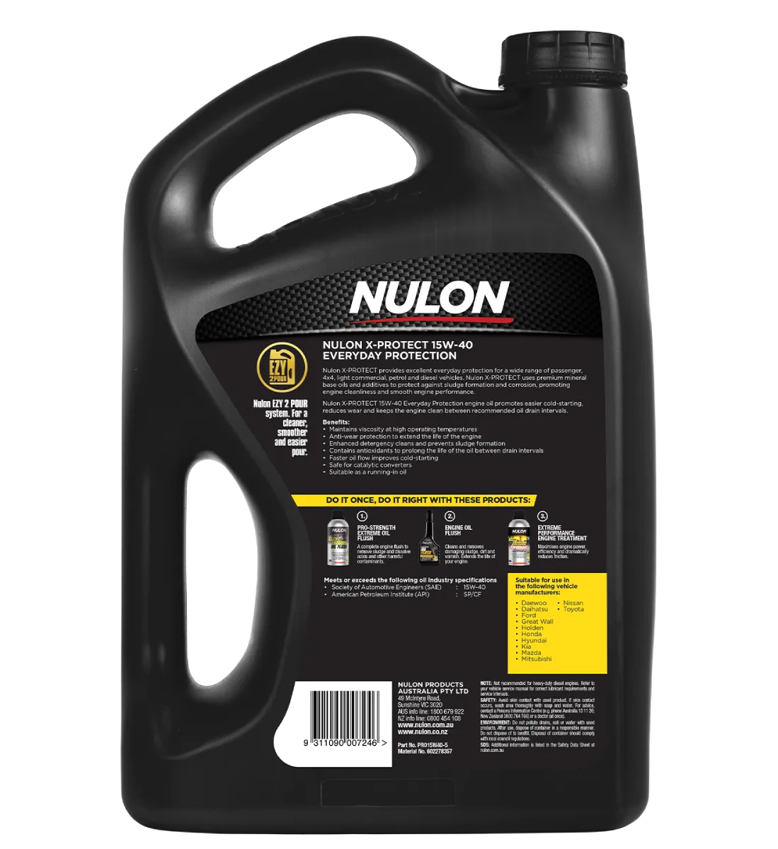 Nulon X-PROTECT 15W-40 Everyday Protection Engine Oil 5L