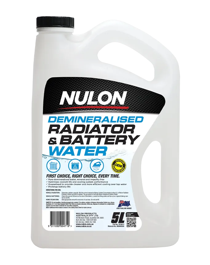 Nulon Demineralised Radiator & Battery Water 5L