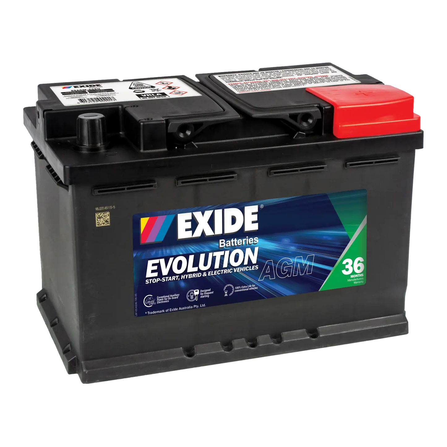 Exide Evolution N66H AGM 760CCA 70Ah Stop-Start Battery