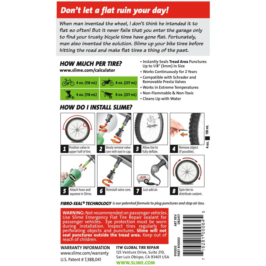 Slime Tube Tyre Sealant Red Label 236ml