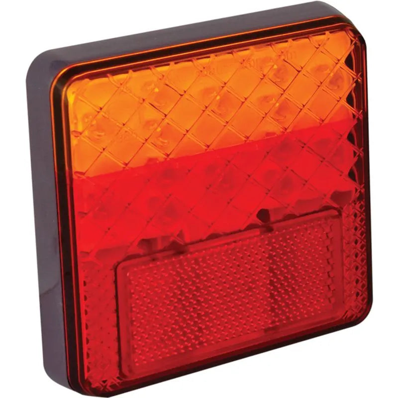LED Combination Lamp 12-24V Stop/Tail/Indicator & Reflector 100x100x25mm