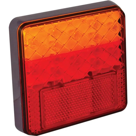 LED Combination Lamp 12-24V Stop/Tail/Indicator & Reflector 100x100x25mm