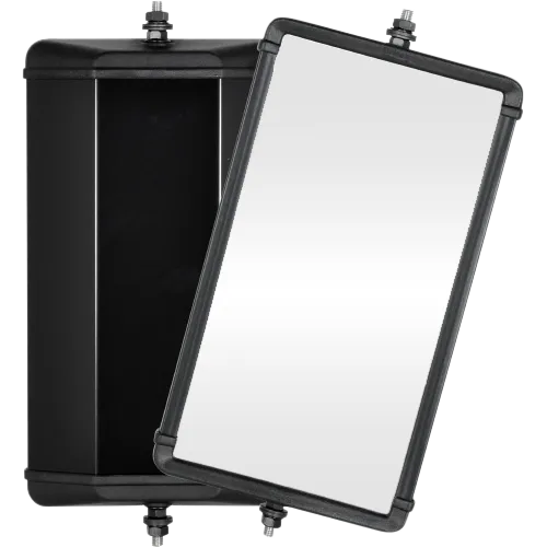 Britax 11" West Coast Mirror Head Black Steel without Marker Light
