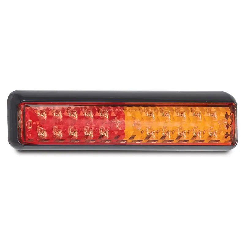 LED Combination Lamp 12-24V Stop/Tail/Indicator Horizontal Mount 200x50x28mm