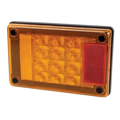 Hella Jumbo-S LED Rear Direction Indicator Lamp Amber Multivolt HCS With Retro Reflector