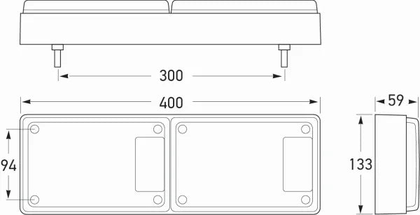 Hella Jumbo-S LED Double Module Stop Rear Position Rear Direction Indicator Lamp Multivolt HCS