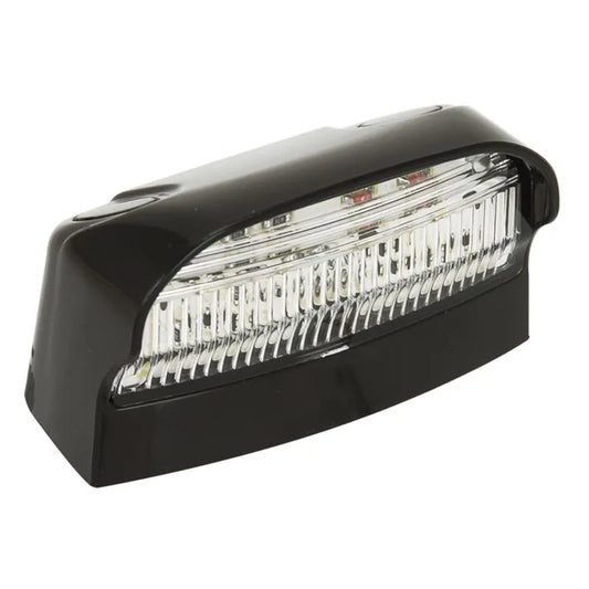 LED Licence Plate Lamp with Black Housing 12-24V 70x42x40mm