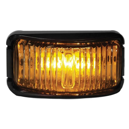 LED Side Direction-Marker Light Amber 12-24V Black Base 74x38x35mm