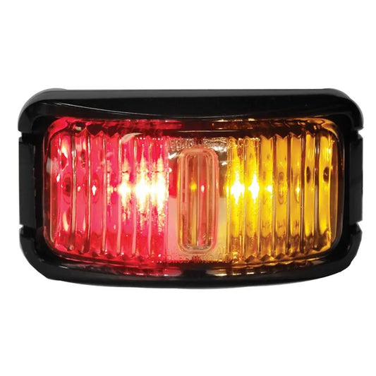 LED Side Position Marker Light Red/Amber 12-24V Black Base 74x38x35mm