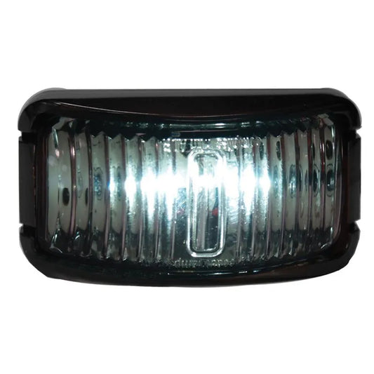 LED Front Position Marker Light White 12-24V Black Base 74x38x35mm