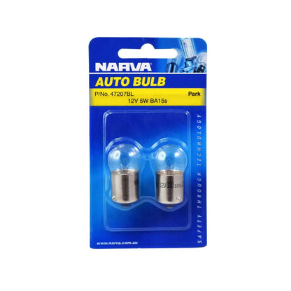 Narva 12V 5W R5W BA15S Incandescent Globe Pack Of 2