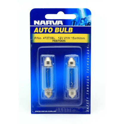 Narva 12V 21W C21W SV8-5.8 Festoon Globe Pack Of 2