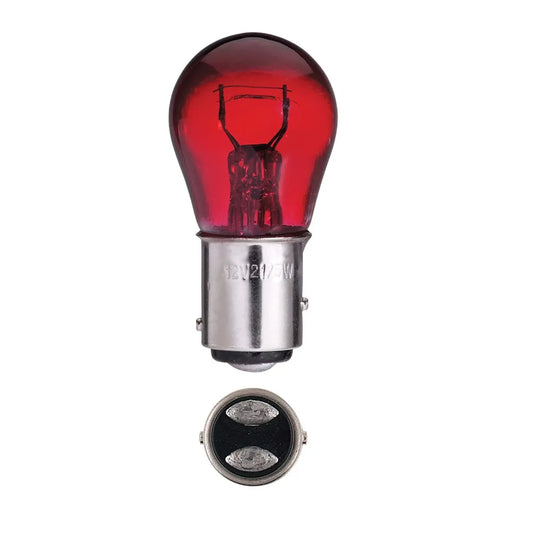 Narva 12V 21-5W BAY15D Red Incandescent Globe Pack Of 2