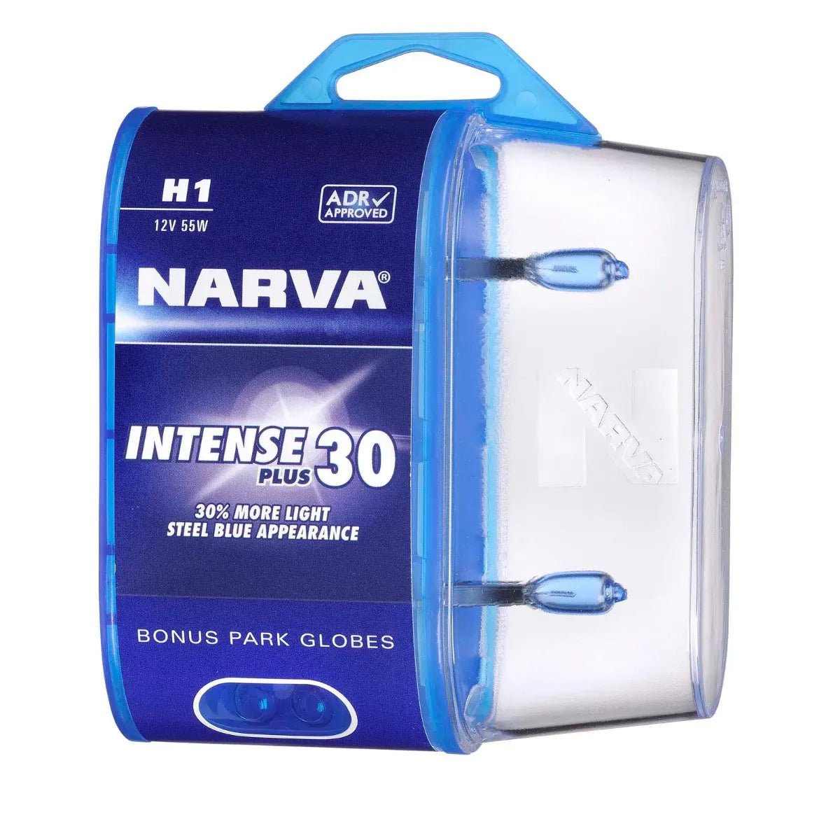 Narva H1 12V 55W Intense Plus 30 Halogen Headlight Globe Twin Pack With Park Globes