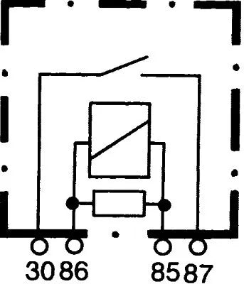 Hella Mini Relay 12V 4-Pin Normally Open 40A With Holder And Resistor