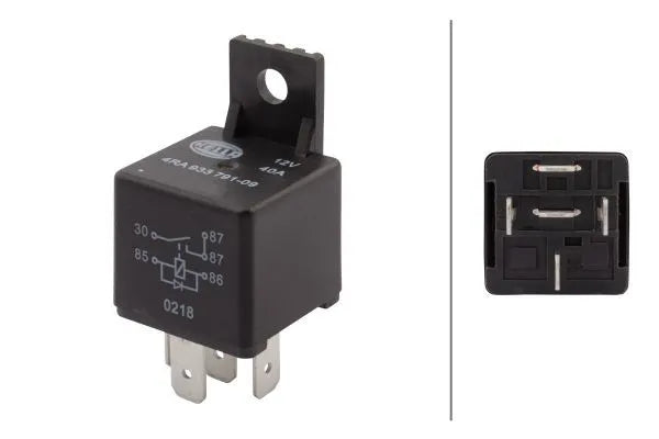 Hella Mini Relay 12V 5-Pin Normally Open 40A With Holder And Suppression Diode