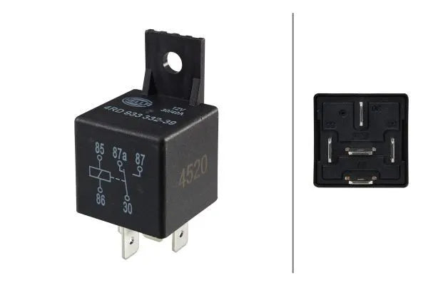 Hella Mini Relay 12V 5-Pin Changeover 40A With Holder