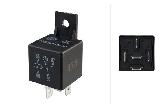 Hella Mini Relay 12V 5-Pin Changeover 40A With Holder