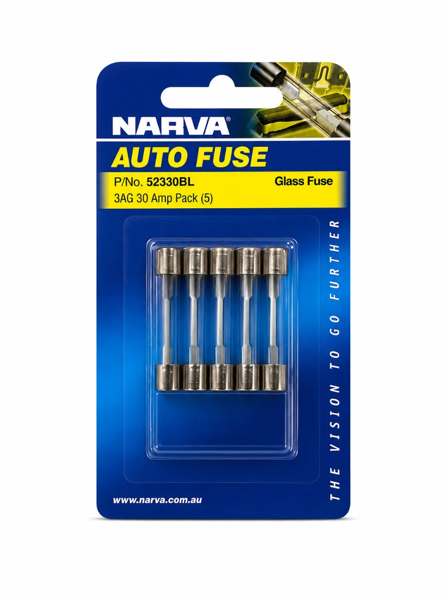Narva 30A 3AG Glass Fuse Pack Of 5