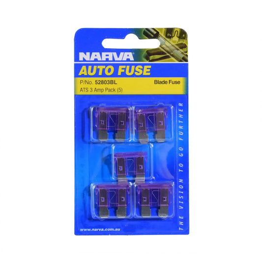 Narva 3A Purple Standard ATS Blade Fuse Pack Of 5