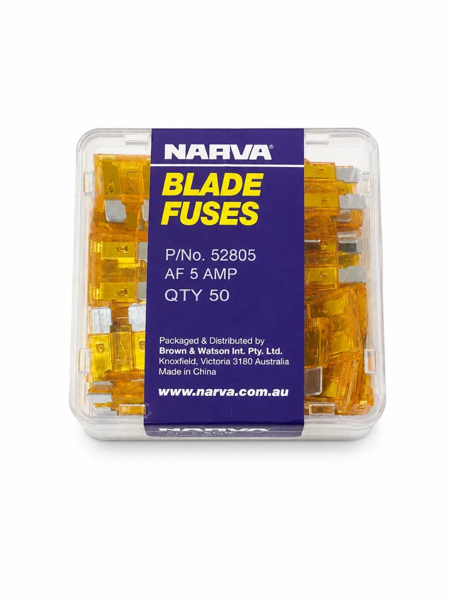 Narva 5A Orange Standard ATS Blade Fuse Box Of 50