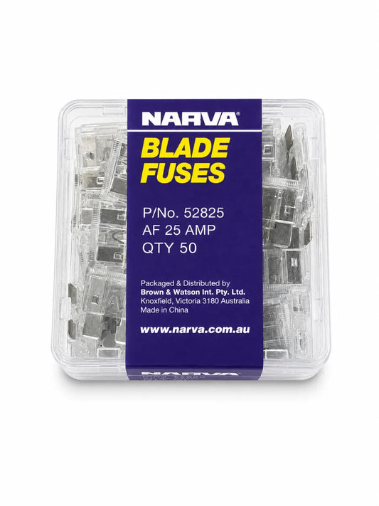 Narva 25A White Standard ATS Blade Fuse Box Of 50
