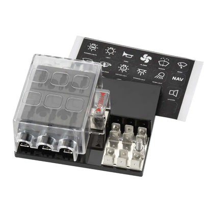 Narva 6-Way Standard ATS Blade Fuse Block 25A With Common Earth