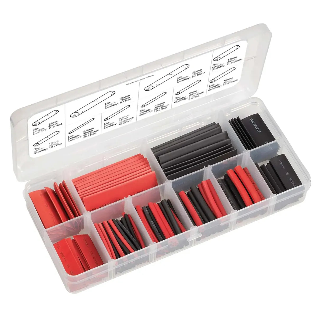Narva 216 Piece Heatshrink Tubing Assortment Standard And Dual Wall