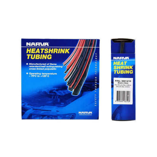 Narva 4.8mm Black Heatshrink Tubing Dispenser 10m