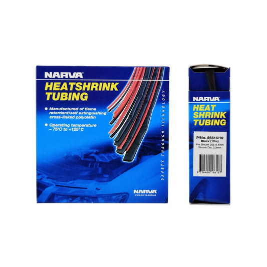 Narva 6.4mm Black Heatshrink Tubing Dispenser 10m