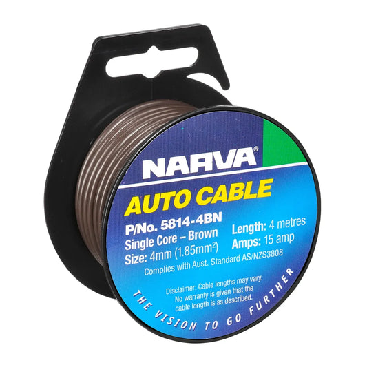 Narva Single Core Cable 4mm 15A 4m Brown