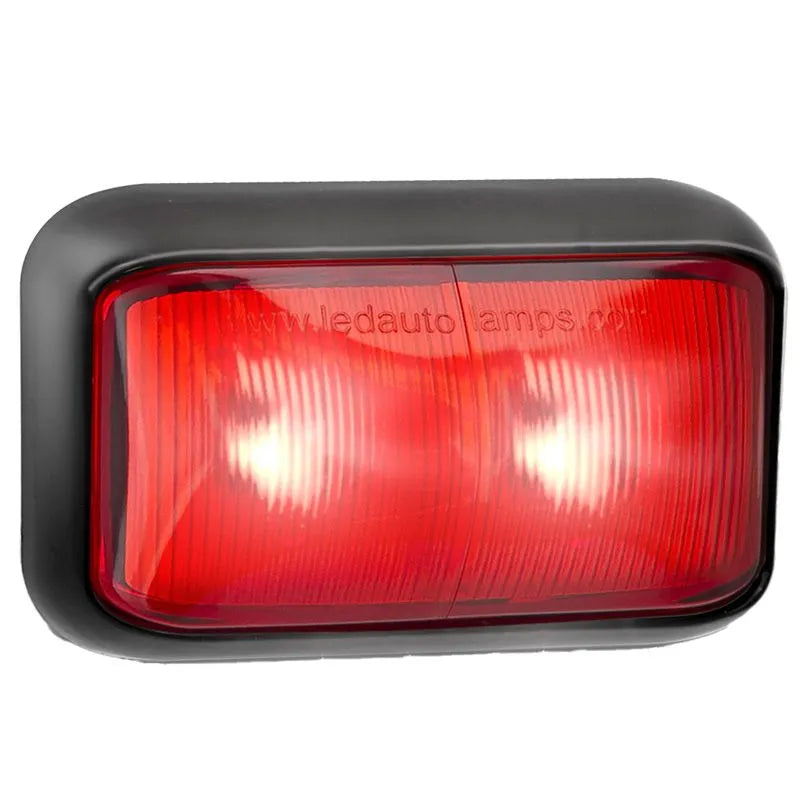 LED Rear Position Marker Light Red 12-24V Black Base 35x58x21mm