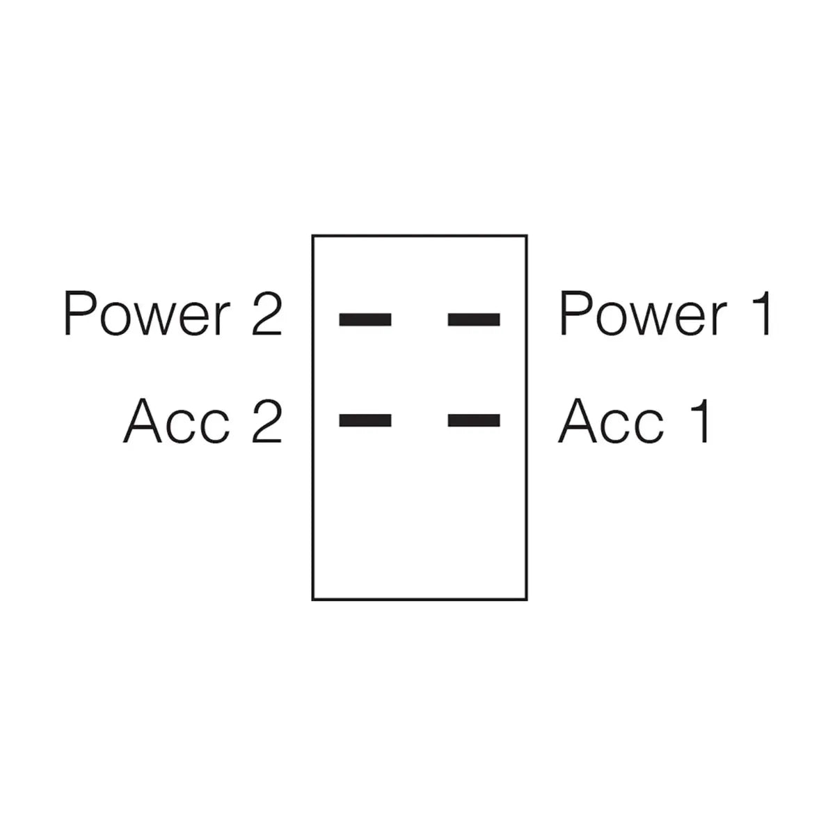 Narva Off On Rocker Switch 20A 12V DPST