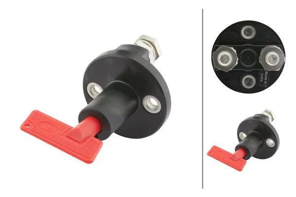 Hella Main Battery Switch Turn Knob 1000A 24V With Removable Key