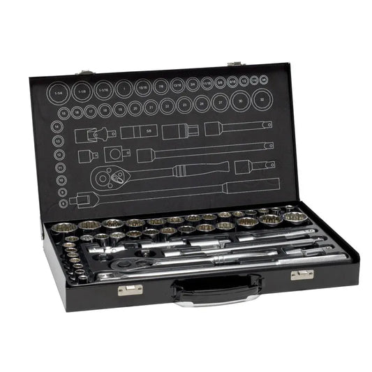 43pce 1/2" Drive AF & Metric Socket Set