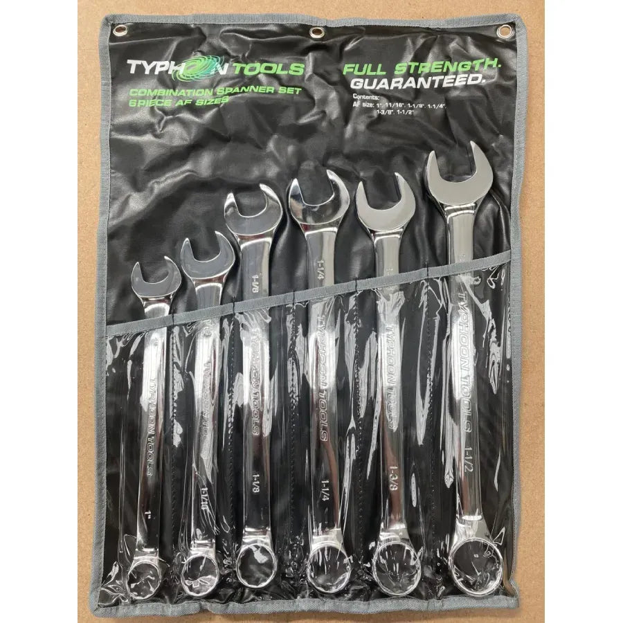 6pce Jumbo Imperial Combination Spanner Set Chrome Vanadium
