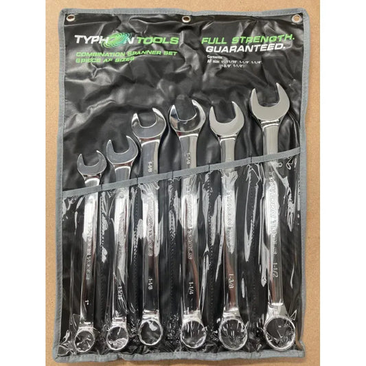 6pce Jumbo Imperial Combination Spanner Set Chrome Vanadium