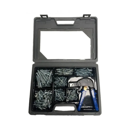 188pce Hollow Wall Anchor Kit Plasterboard Gyprock Drywall M4 & M5 with Setting Tool