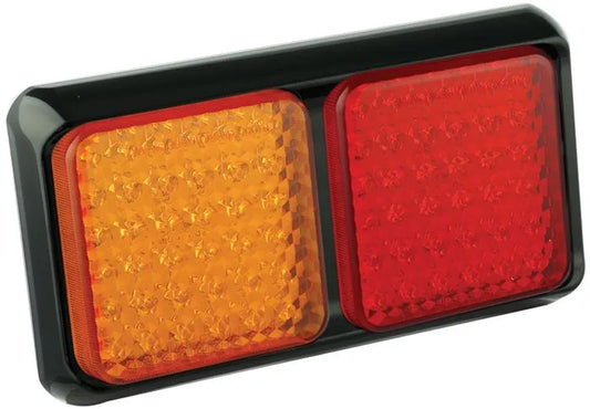 LED Combination Lamp 12-24V Stop/Tail/Indicator Black Bracket 188x100x28mm